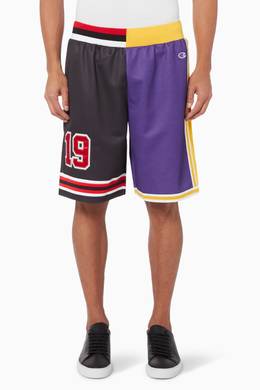 Shop Champion Multicolour Nba Mixed Print Basketball Shorts For