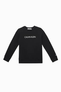 تسوق سويت شيرت بشعار الماركة Calvin Klein أسود للأطفال ا ناس البحرين