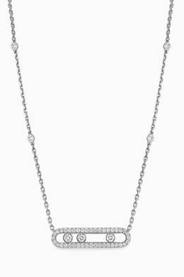 Shop Messika White Baby Move Pave Diamond Necklace For Women Ounass Uae