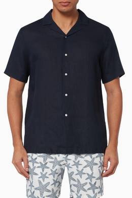 Shop Bluemint Blue Mars Linen Shirt For Men Ounass Uae