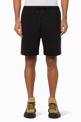 Shop Fendi Black Ff Ribbon Jersey Bermuda Shorts For Men Ounass Uae