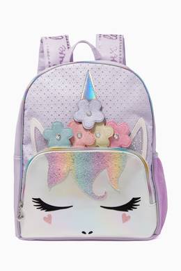 Shop Omg Accessories Purple Flower Crown Unicorn School Backpack