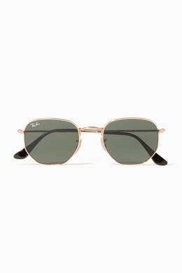 Shop Ray Ban Gold Hexagonal Classic Polarized Sunglasses For Men Ounass Uae