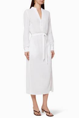 Shop Bird Knoll White Frieda Cotton Shirt Dress For Women Ounass Uae Soft, strong and sustainably crafted, our organic cotton our thoughtful clothing range also includes beautiful bamboo dresses and hemp dresses so that you can choose whichever organic dresses you love. ounass