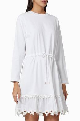 Shop See By Chloe White Cotton Jersey T Shirt Dress For Women Ounass Uae Shop over 16,000 top white cotton shirts for women and earn cash back all in one place. ounass