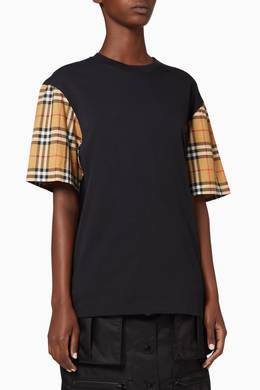 women's burberry check t shirt