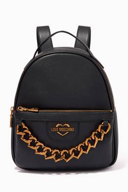heart chain backpack in pu leather