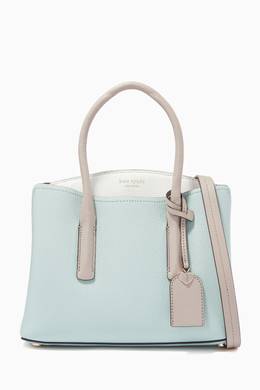 Shop Kate Spade New York Green Margaux Medium Satchel In Leather For Women Ounass Oman