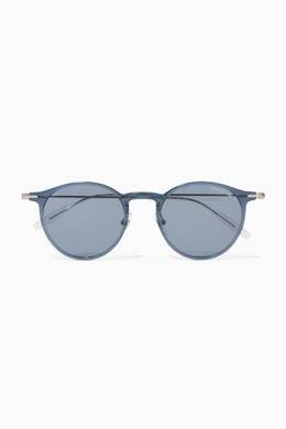 silver round sunglasses