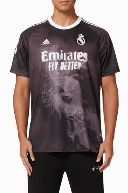 Shop Adidas Statement Black X Real Madrid Human Race Jersey T Shirt For Men Ounass Uae