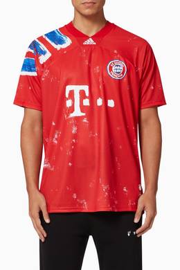 Shop Adidas Statement Red X Fc Bayern Human Race Jersey T Shirt For Men Ounass Uae