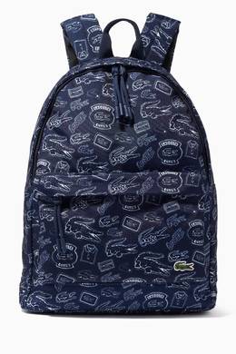 shop lacoste blue neocroc backpack in