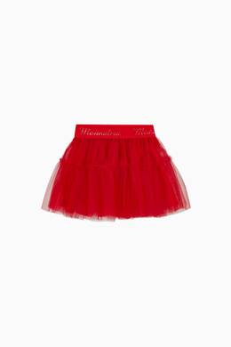 monnalisa red tulle skirt