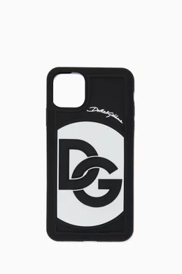Shop Dolce & Gabbana Black Crossover Logo iPhone 11 Pro Max Case in  Silicone for MEN | Ounass UAE