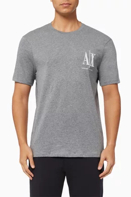 Shop Armani Exchange Grey Icon Logo T-Shirt for MEN | Ounass UAE