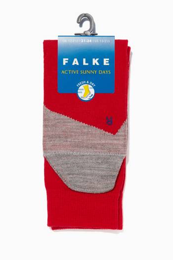 hover state of Red Active Sunny Days Kids Sneaker Socks