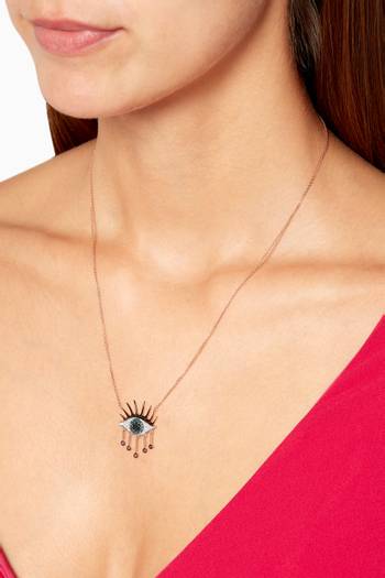 hover state of Rose-Gold Eyelashes Light Necklace