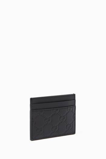 hover state of Black GG Signature Card Holder       
