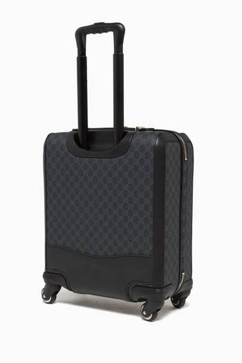 hover state of GG Supreme Leather-Trimmed Suitcase