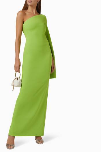 hover state of Callie Maxi Dress in Stretch-crepe
