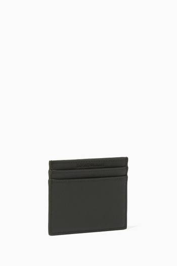 hover state of Saffiano Print Card Holder in Regenerated Leather