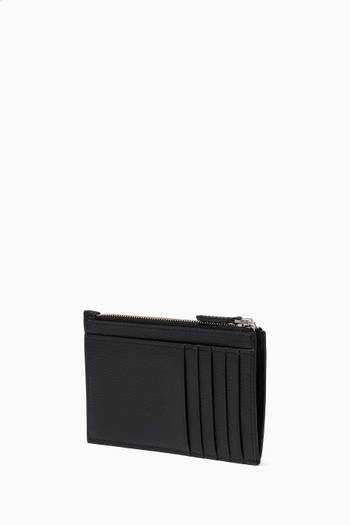 hover state of Cash Long Card Holder in Grained Calfskin  