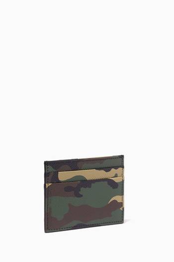 hover state of Card Holder in Camo Dauphine Leather           