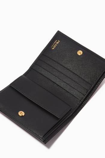 hover state of Small Bi-fold Wallet in Saffiano Leather
