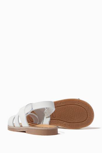 hover state of Cross Band Sandals in Leather    