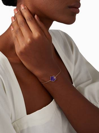 hover state of Petit Joli Diamond Bracelet with Violet Quartz in 18kt Rose Gold          