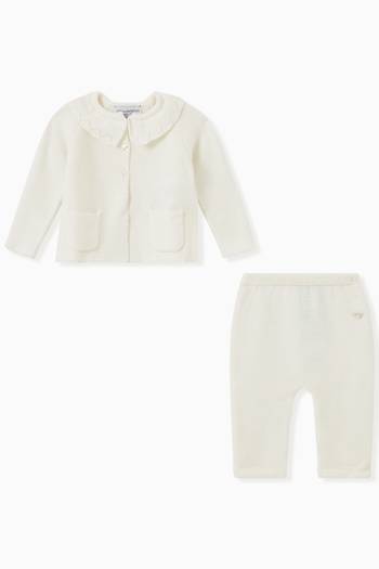 hover state of EA Cardigan and Trousers Set in Cotton   