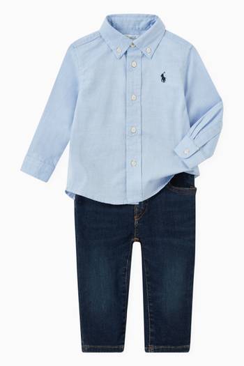 hover state of Slim Fit Oxford Shirt in Cotton