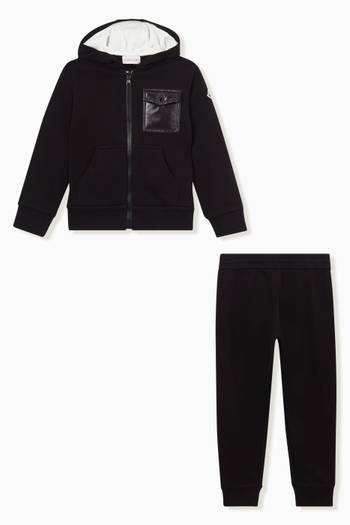 hover state of Logo Embroidered Tracksuit in Cotton