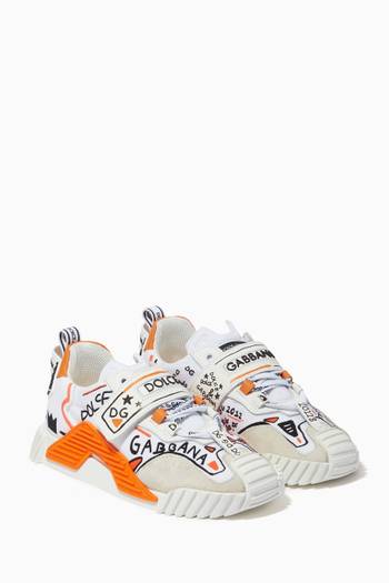 hover state of Logo Print NS1 Sneakers in Fabric  