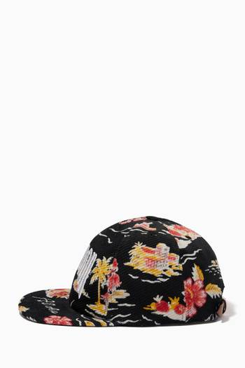 hover state of Floral-print Baseball Cap in Cotton 