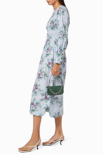 hover state of Floral Maxi Dress in Organic Cotton Poplin