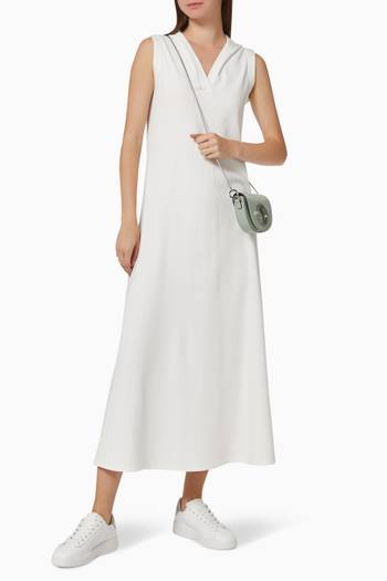 hover state of Clara Hooded Jersey Dress in Cotton    