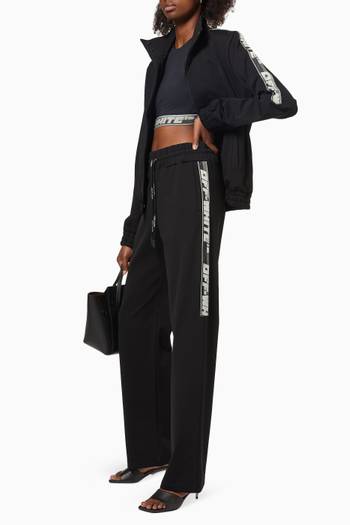 hover state of Logo Band Active Track Pants in Technical Fabric   