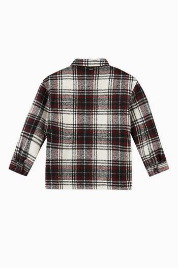 hover state of Overshirt Jacket in Checked Wool  