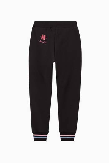 hover state of Embroidered Track Pants in Stretch Cotton  