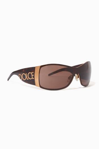 hover state of Visor Tinted Sunglasses in Acetate        