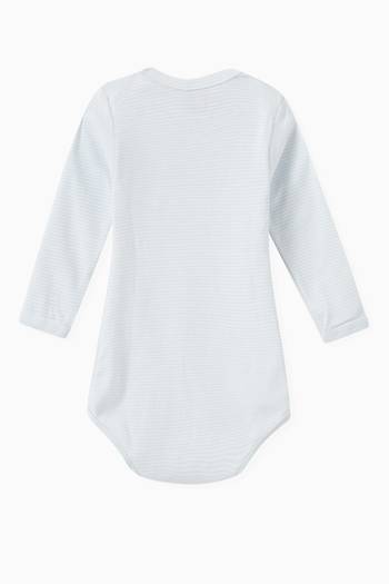 hover state of Long Sleeve Bodysuit in Cotton Rib Knit, Set of 3  