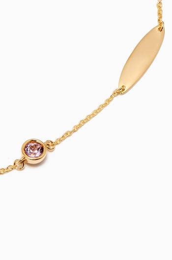 hover state of Ara Amethyst February Birthstone Bracelet in 18kt Yellow Gold  