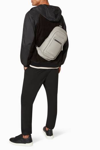 hover state of Sling Backpack in Grained Leather 