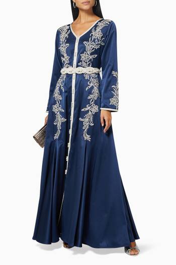 hover state of Moroccan Style Dress in Silk  