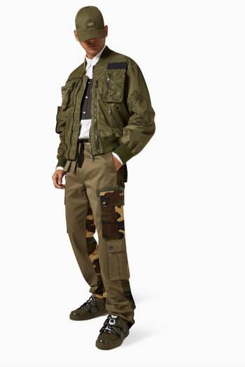 hover state of Camo Print Cargo Pants in Cotton
