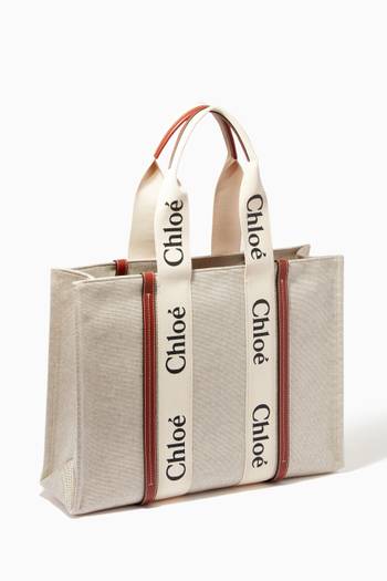 hover state of Large Woody Tote Bag in Canvas  