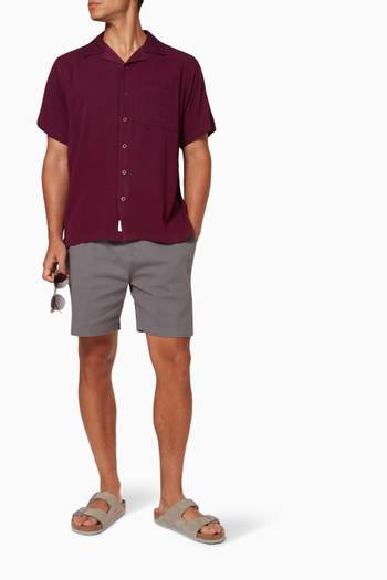 hover state of Pull On Shorts in Cotton Stretch  