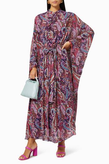 hover state of Printed Maxi Dress in Chiffon   