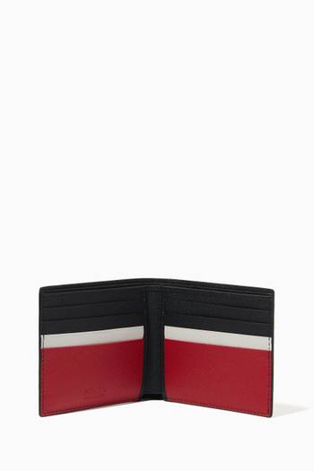 hover state of Triangle Logo Wallet in Saffiano Leather              